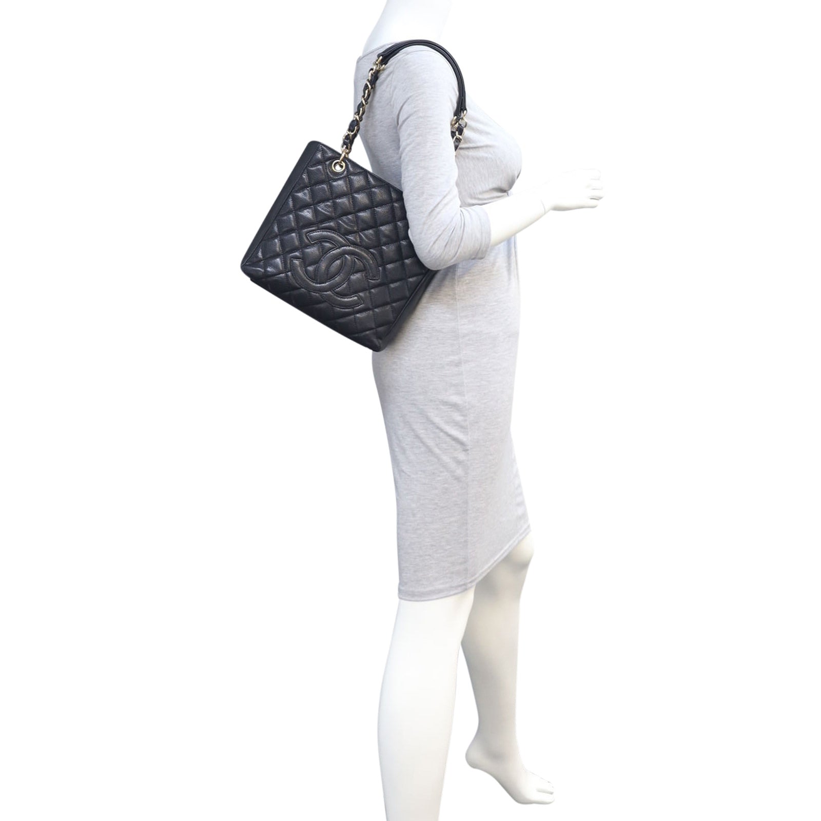Chanel Petite Shopping Tote mannequin
