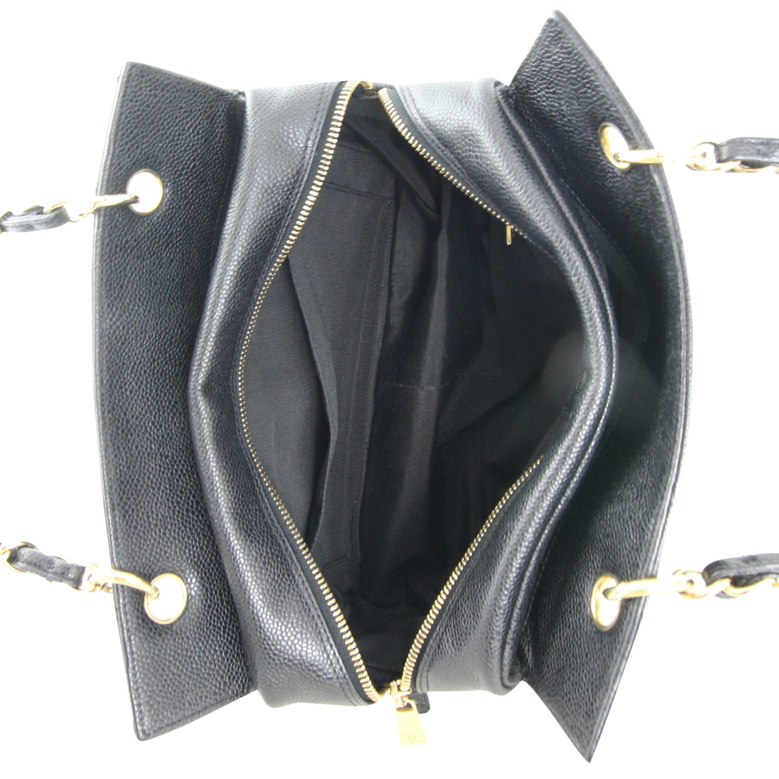 Chanel Petite Timeless Shopping Tote Interior