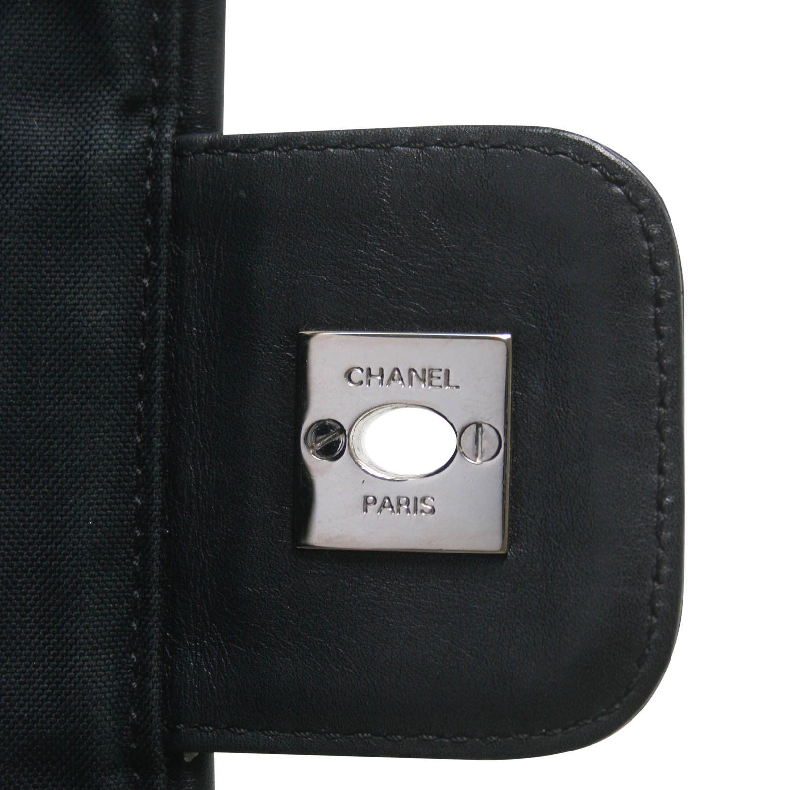 Chanel Pony Hair Flap Bag Plate