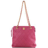 Chanel Petite Quilted Caviar Tote Front