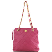 Chanel Petite Quilted Caviar Tote Front