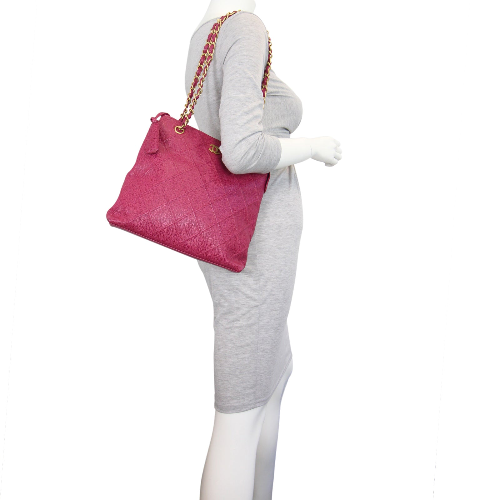 Chanel Petite Quilted Caviar Tote Mannequin