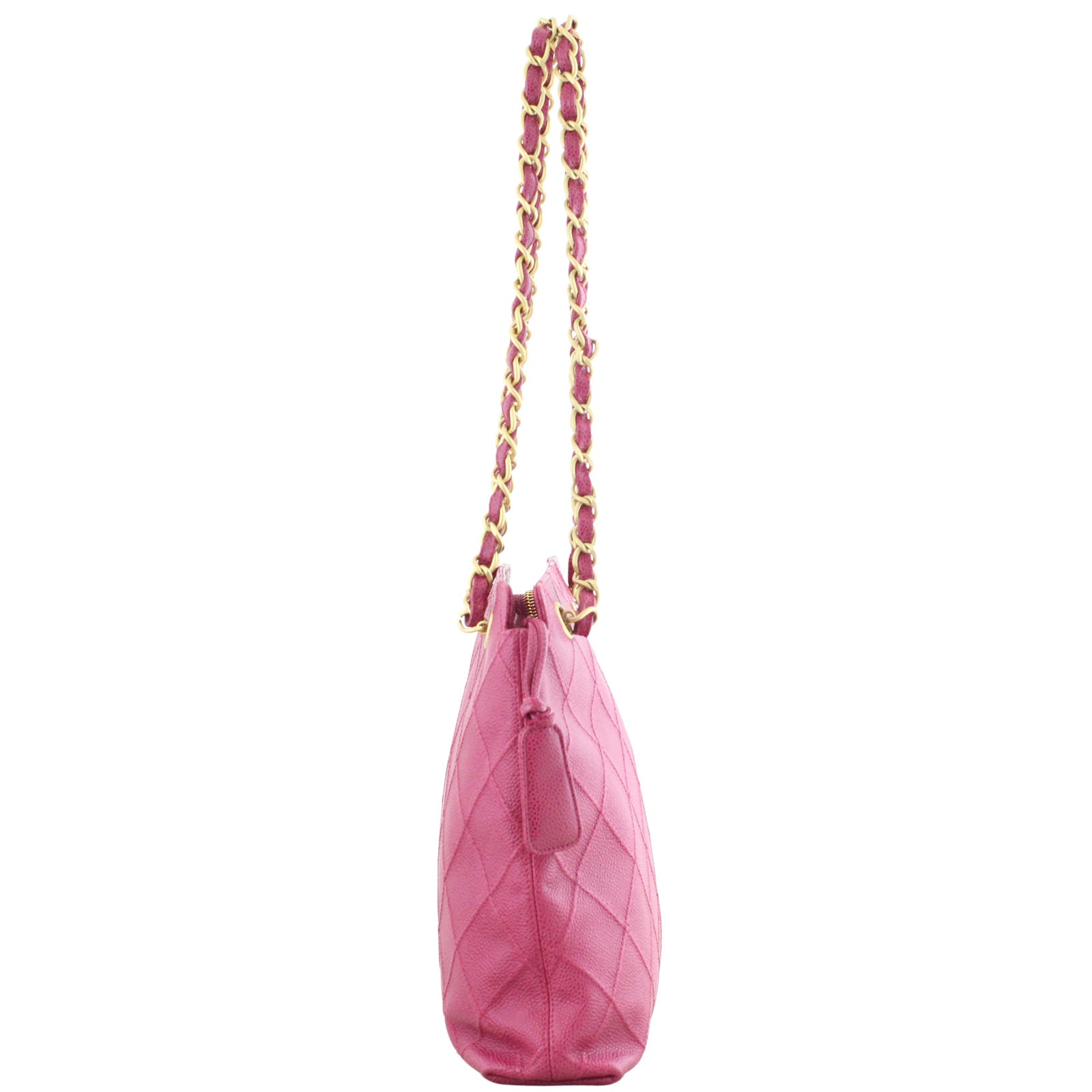 Chanel Petite Quilted Caviar Tote Right