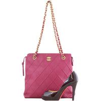 Chanel Petite Quilted Caviar Tote Scale