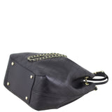 Chanel Quilted CC Drawstring Bucket Bag Corner