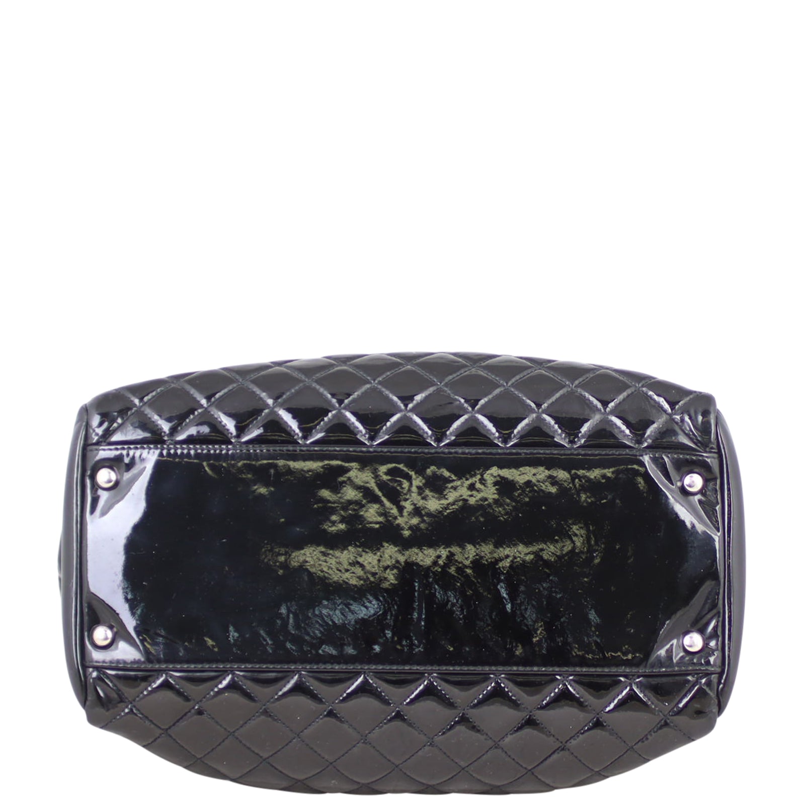 Chanel Quilted Patent Leather Tote Base