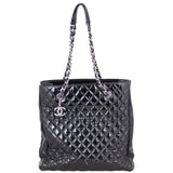 Chanel Quilted Patent Leather Tote Front