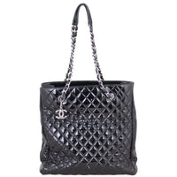 Chanel Quilted Patent Leather Tote Front
