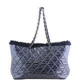 Chanel Quilted Vinyl and Tweed Tote Back
