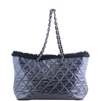 Chanel Quilted Vinyl and Tweed Tote Back