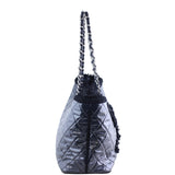 Chanel Quilted Vinyl and Tweed Tote Right