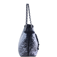 Chanel Quilted Vinyl and Tweed Tote Right