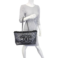 Chanel Quilted Vinyl and Tweed Tote Mannequin