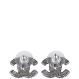 Chanel Resin CC Stud Earrings Back