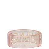 Chanel Resin Pearl Coco Chanel Cuff Left Side