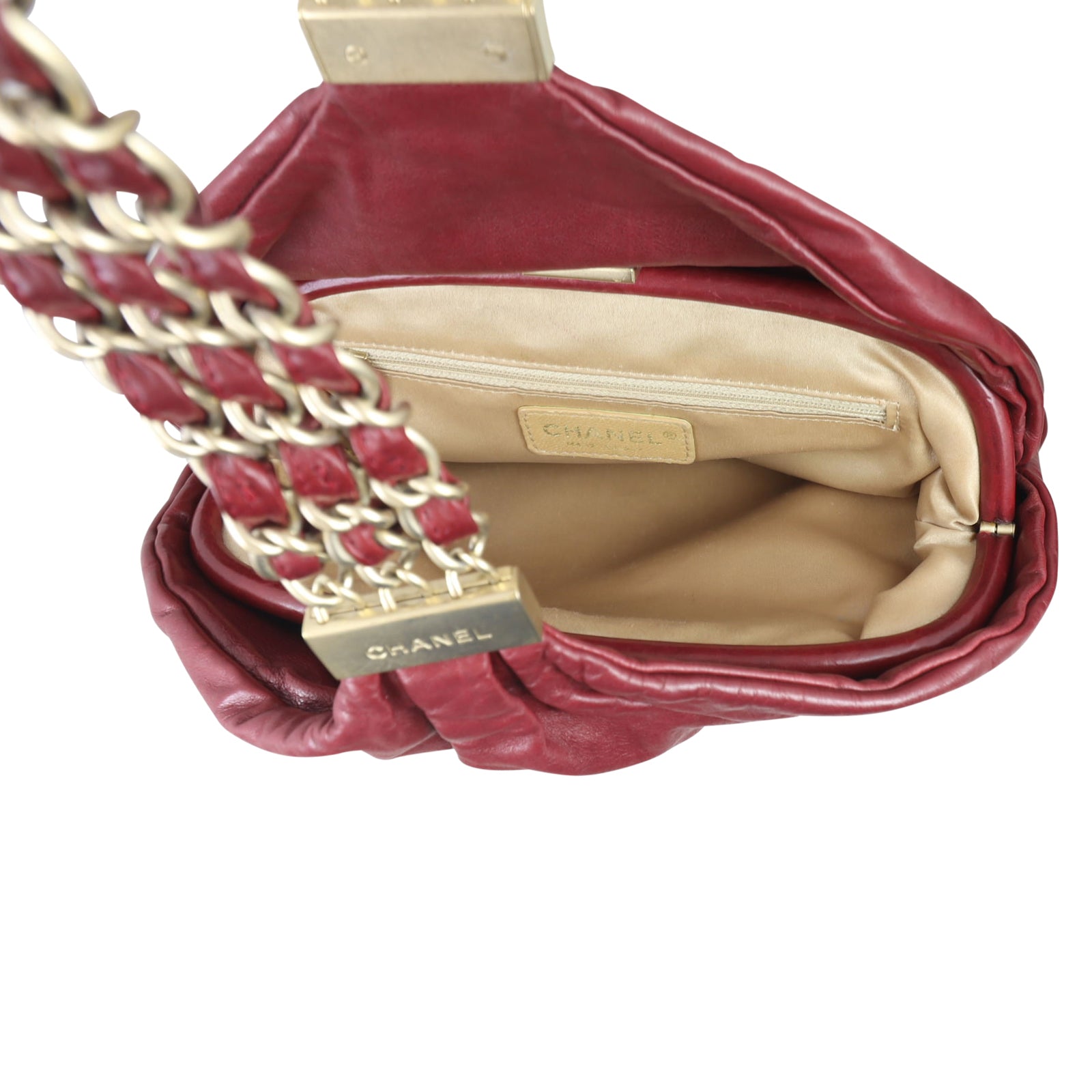 Chanel Rock and Chain Hobo Whole interior
