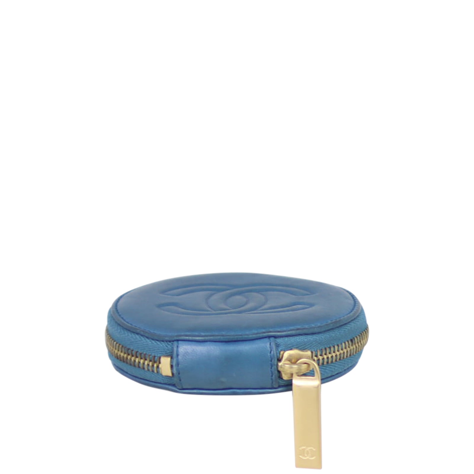 Chanel Round Camellia Coin Purse Base