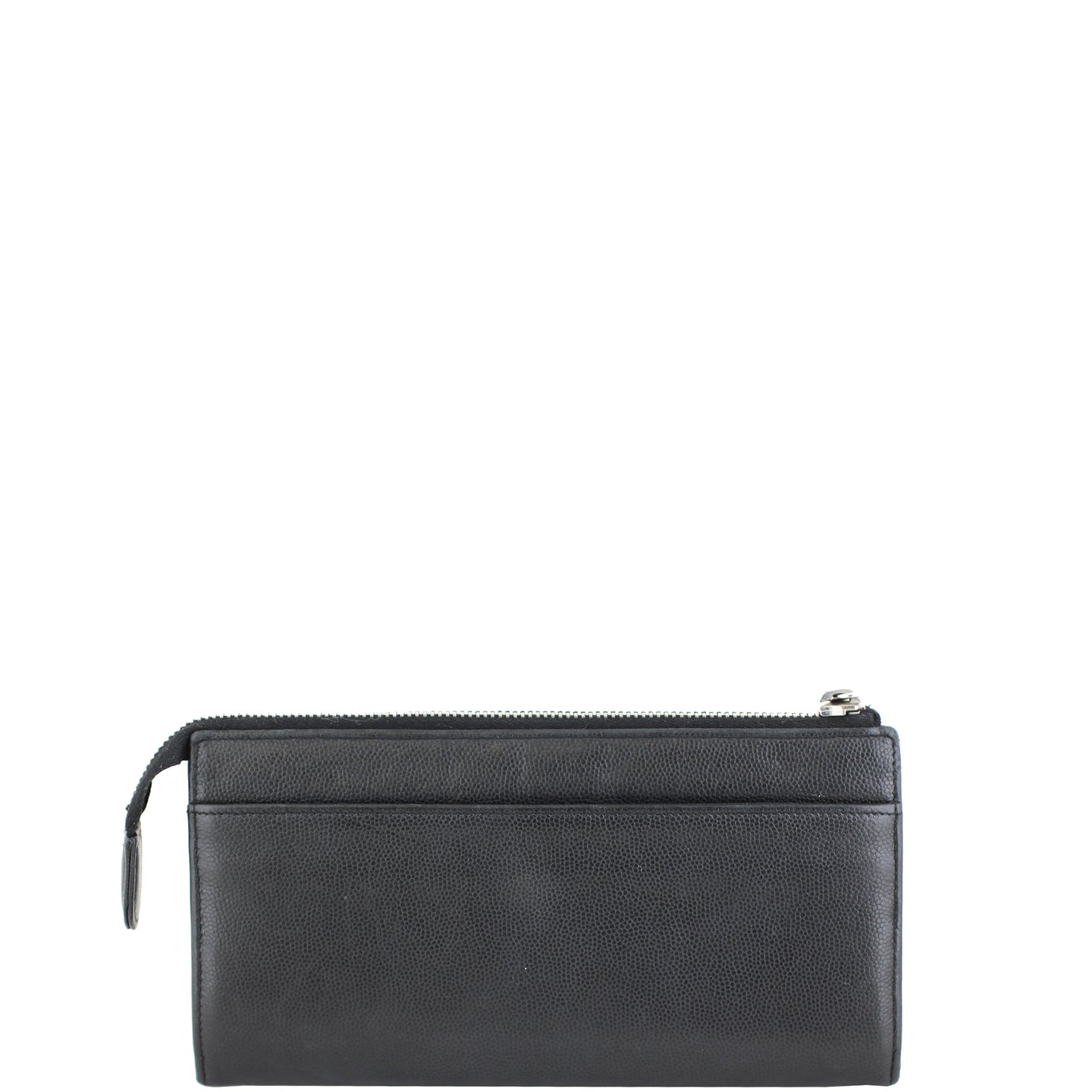 Chanel Sevruga Top Zip Wallet Back