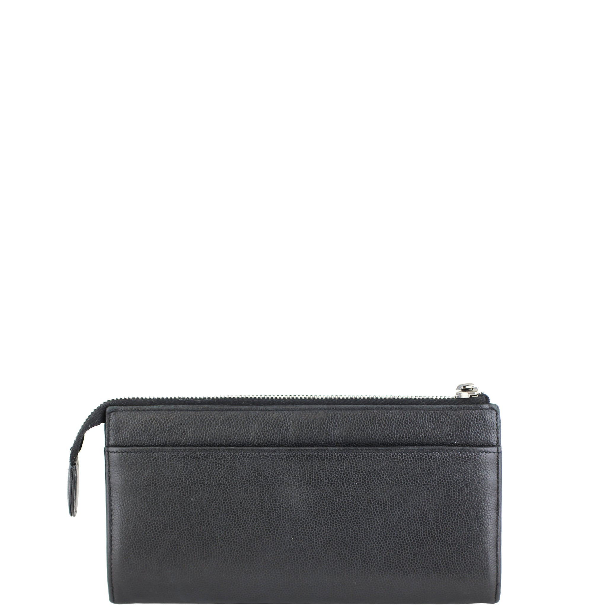 Chanel Sevruga Top Zip Wallet Back