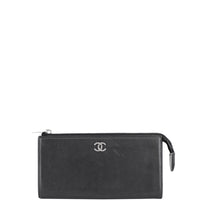 Chanel Sevruga Top Zip Wallet Front
