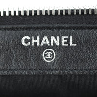 Chanel Sevruga Top Zip Wallet Stamp