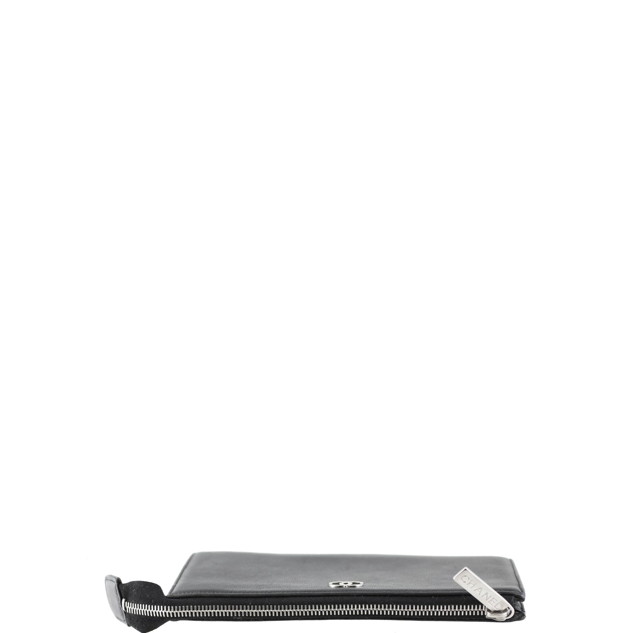 Chanel Sevruga Top Zip Wallet Top