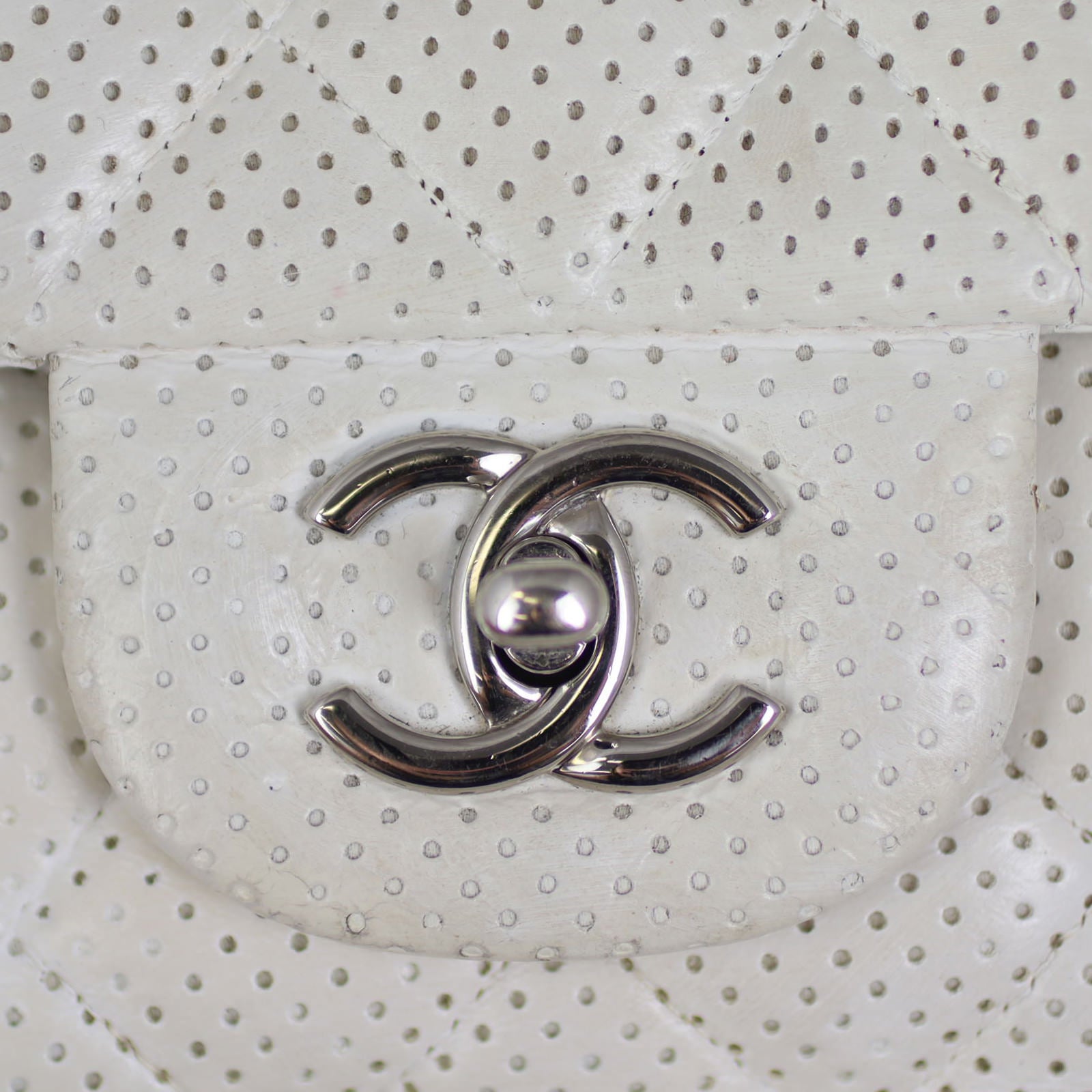 Chanel Single Flap Perforated Jumbo Lock