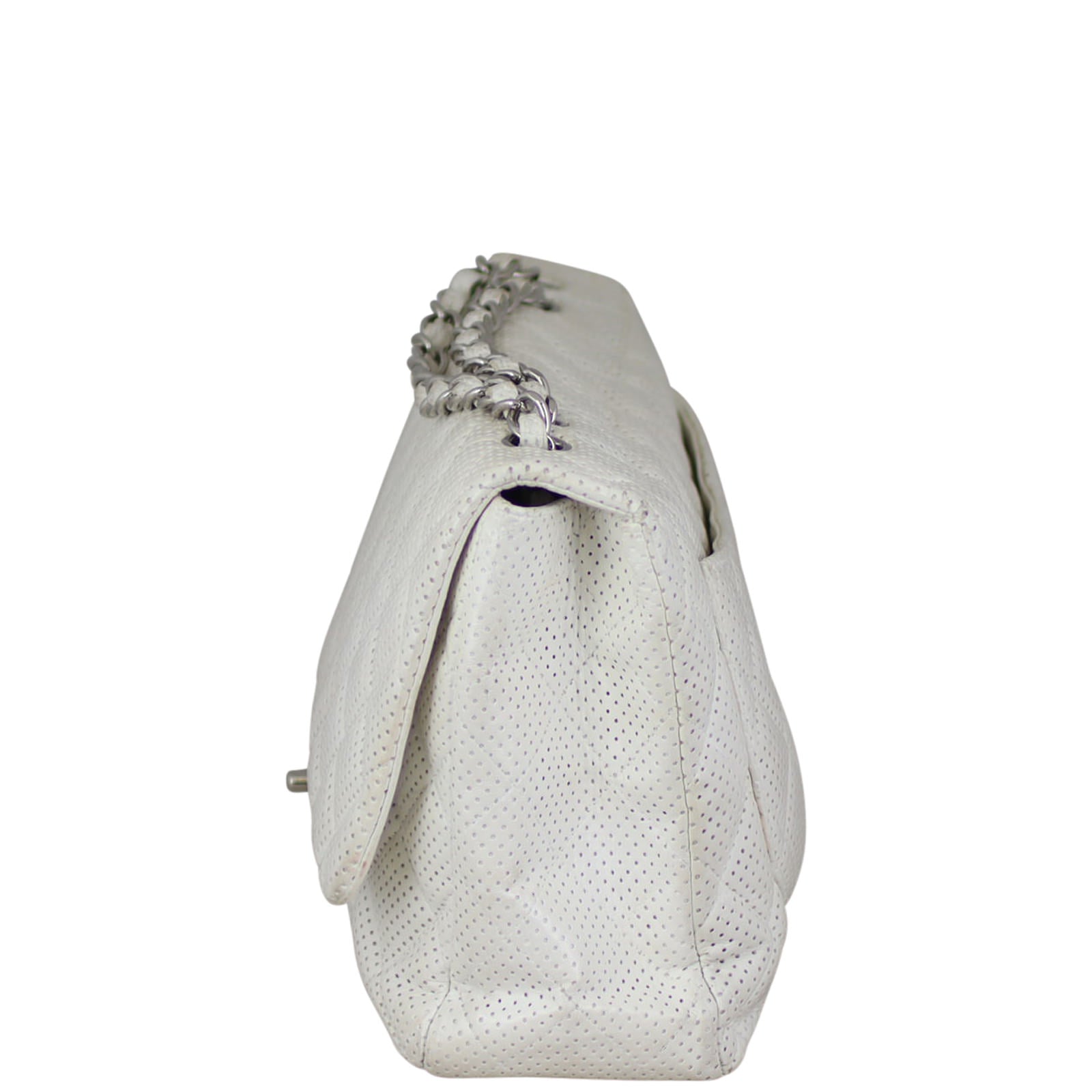 Chanel Single Flap Perforated Jumbo Left