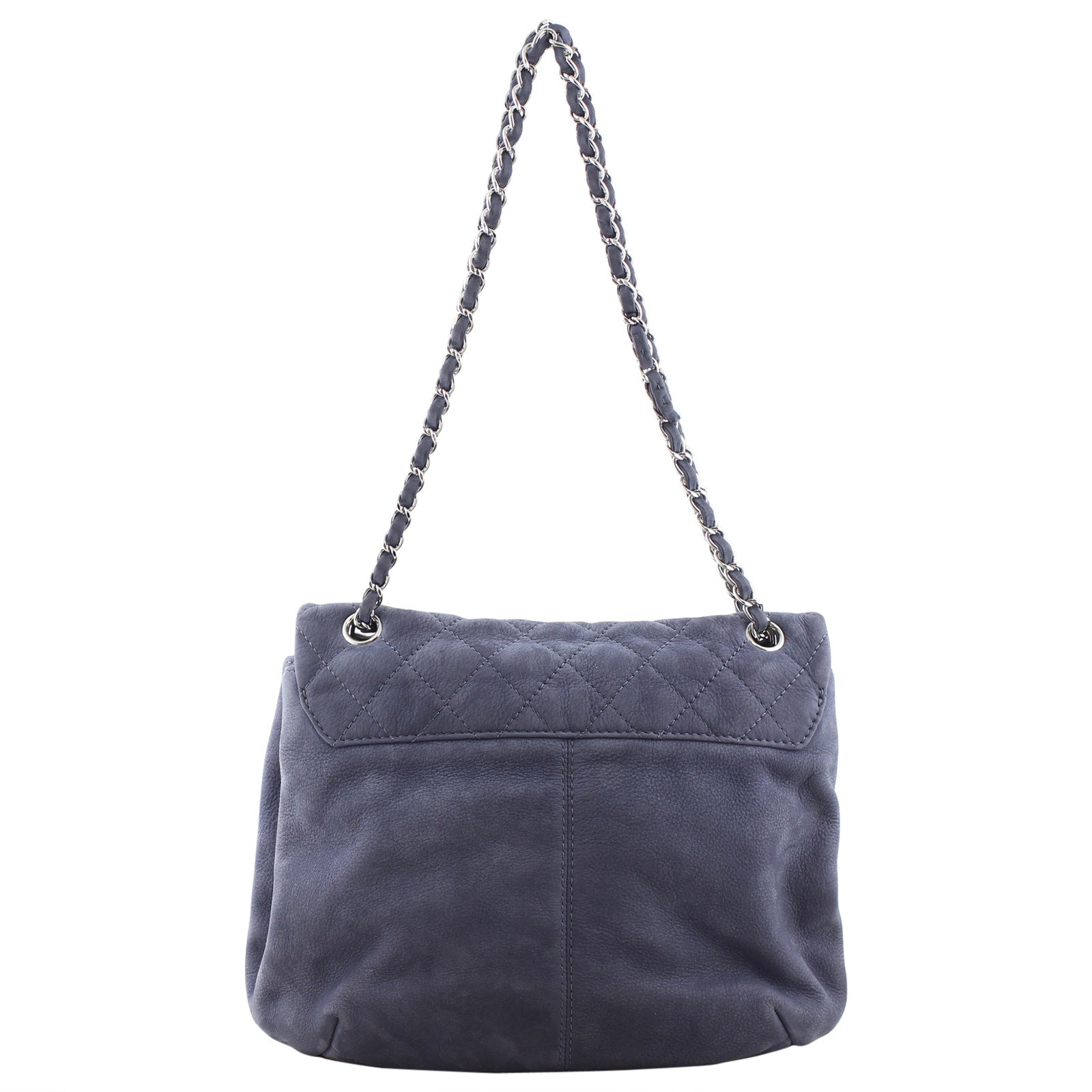 Chanel Suede Flap Bag Back