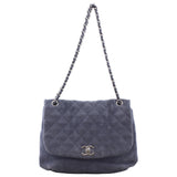 Chanel Suede Flap Bag Front