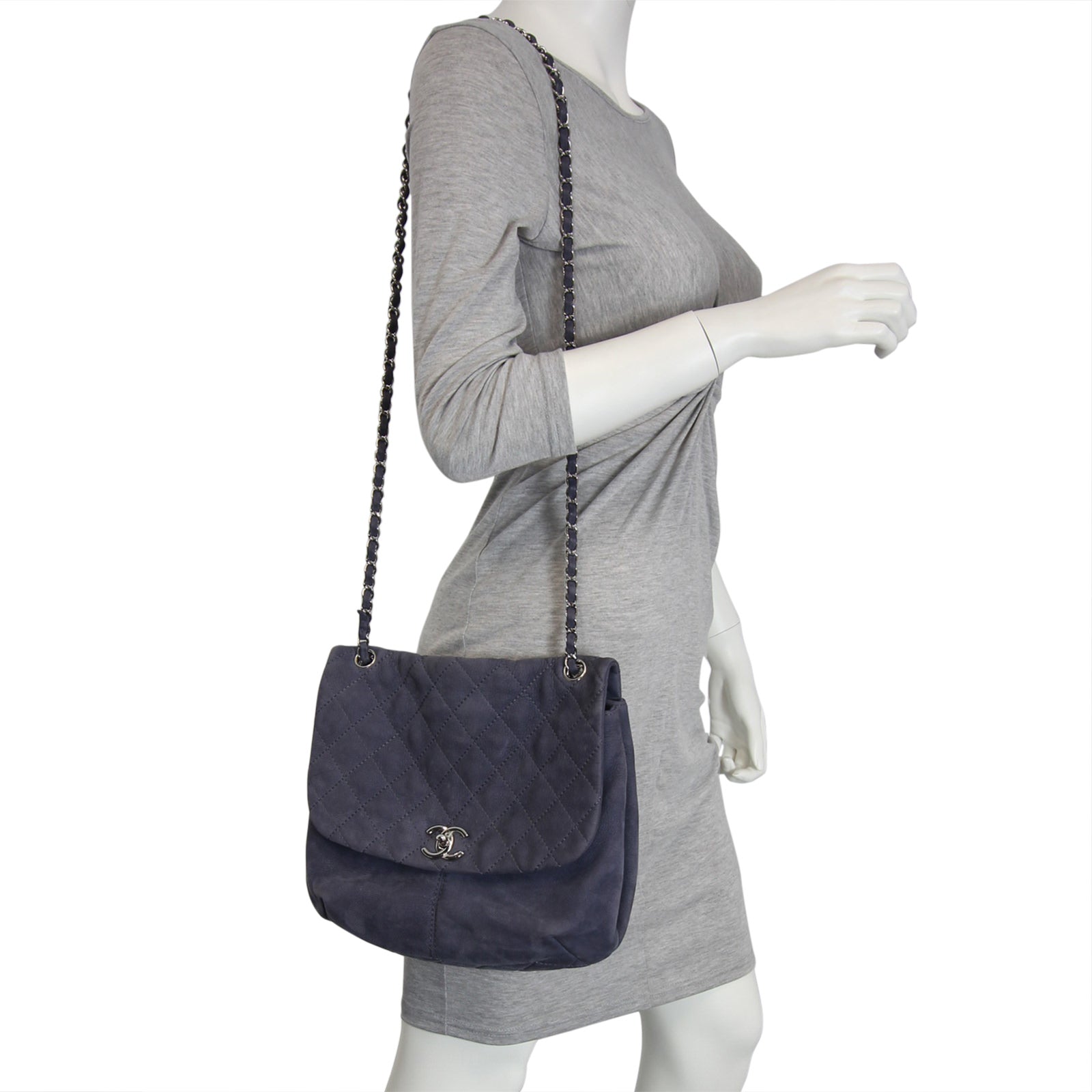 Chanel Suede Flap Bag Mannequin
