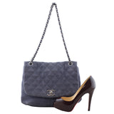 Chanel Suede Flap Bag Scale