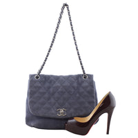 Chanel Suede Flap Bag Scale