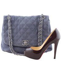 Chanel Suede Flap Bag Scale