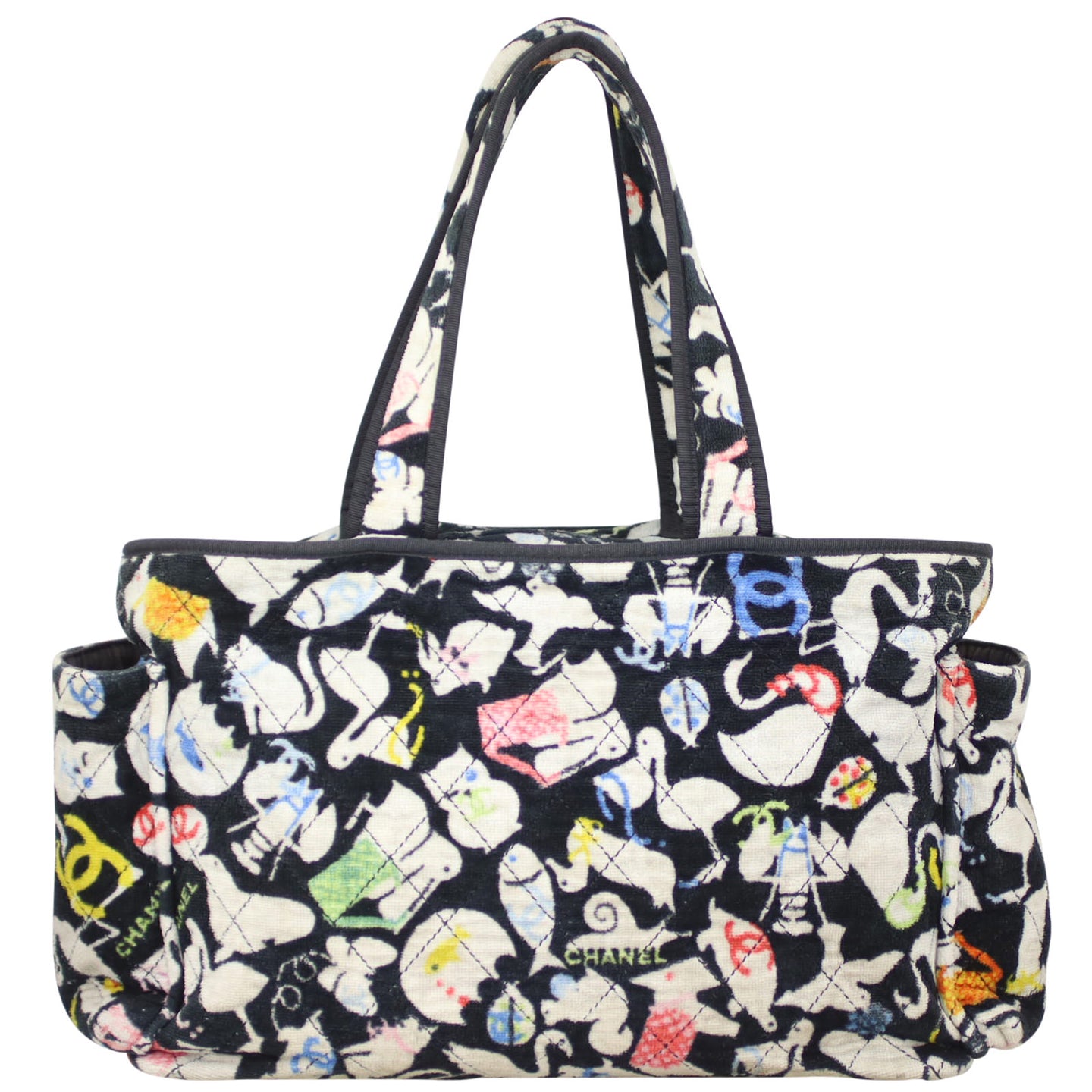 Chanel Terry Baby Animals Diaper Bag back