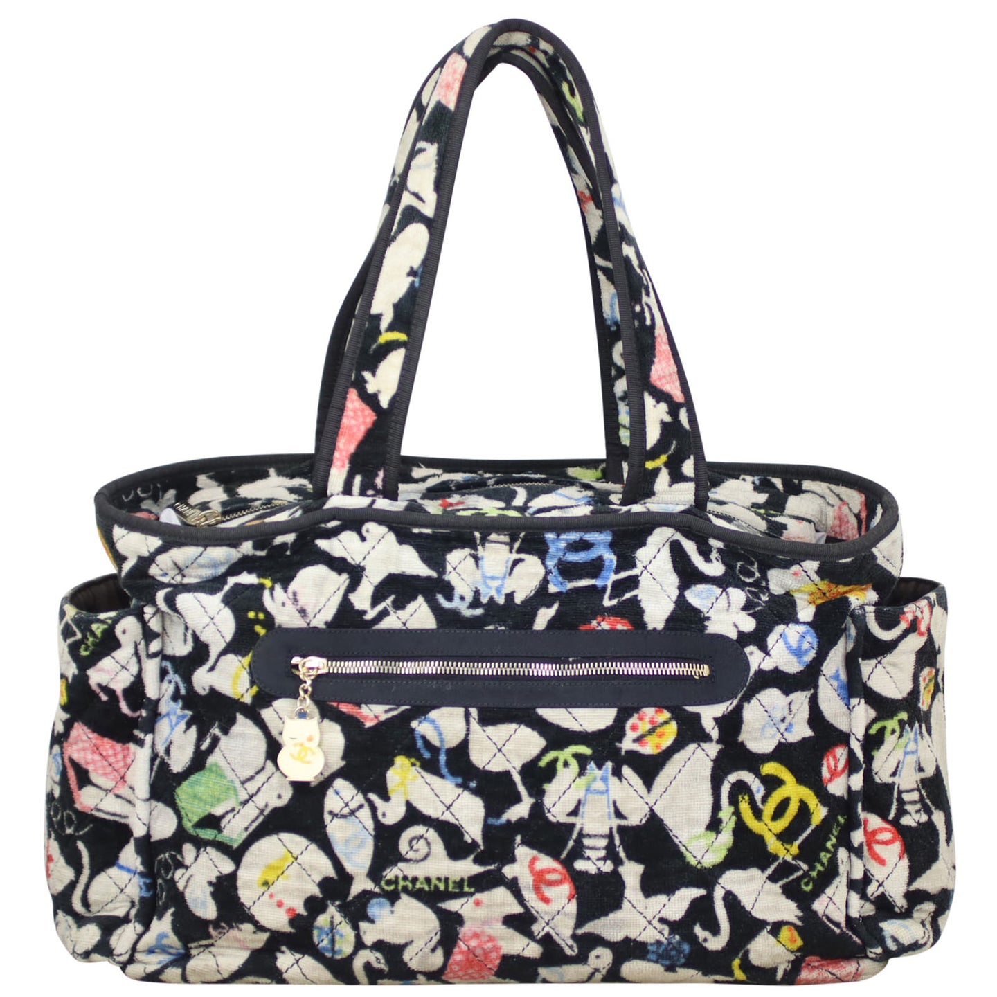 Chanel Terry Baby Animals Diaper Bag front