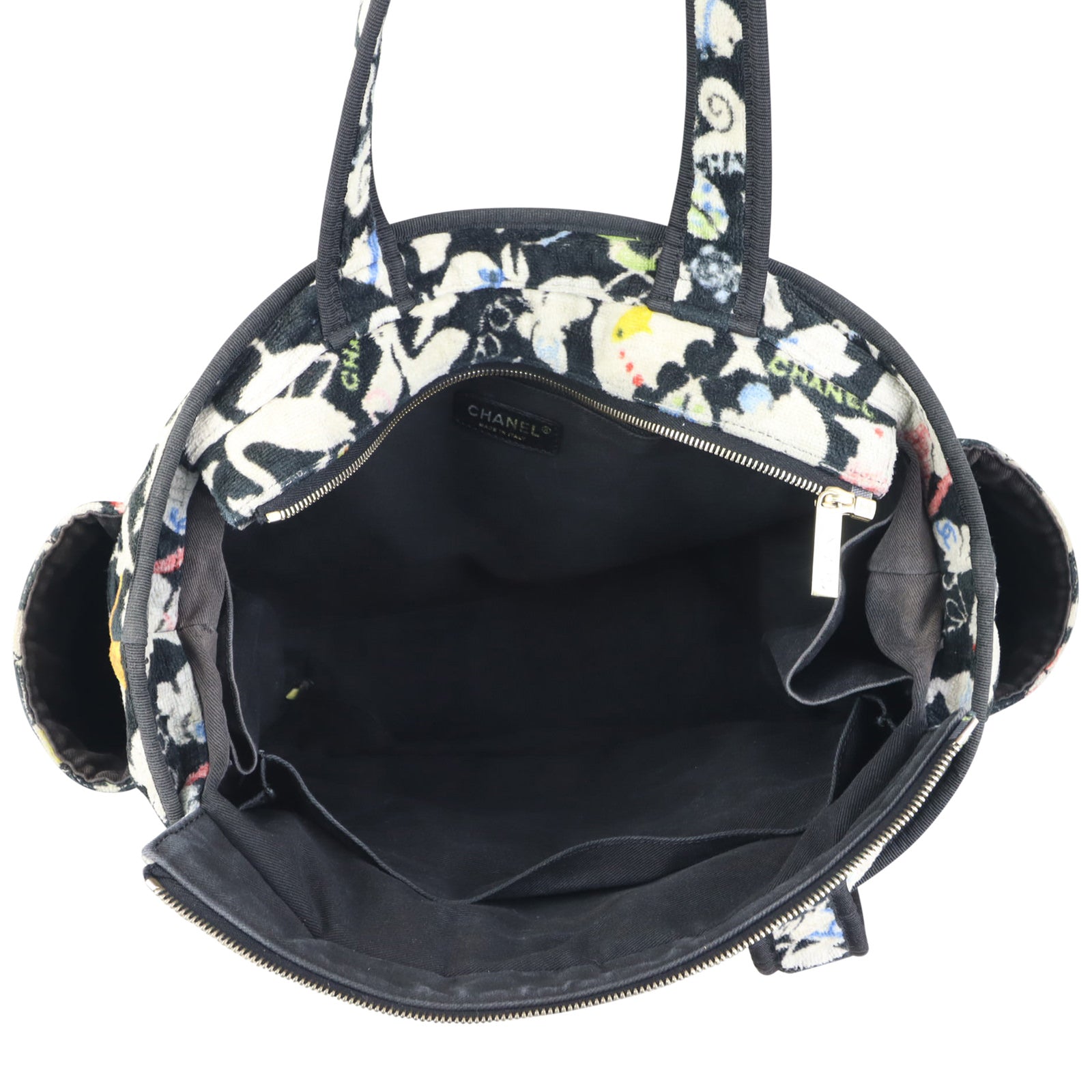 Chanel Terry Baby Animals Diaper Bag interior
