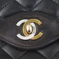 Chanel Two-Tone CC Flap Bag Lock