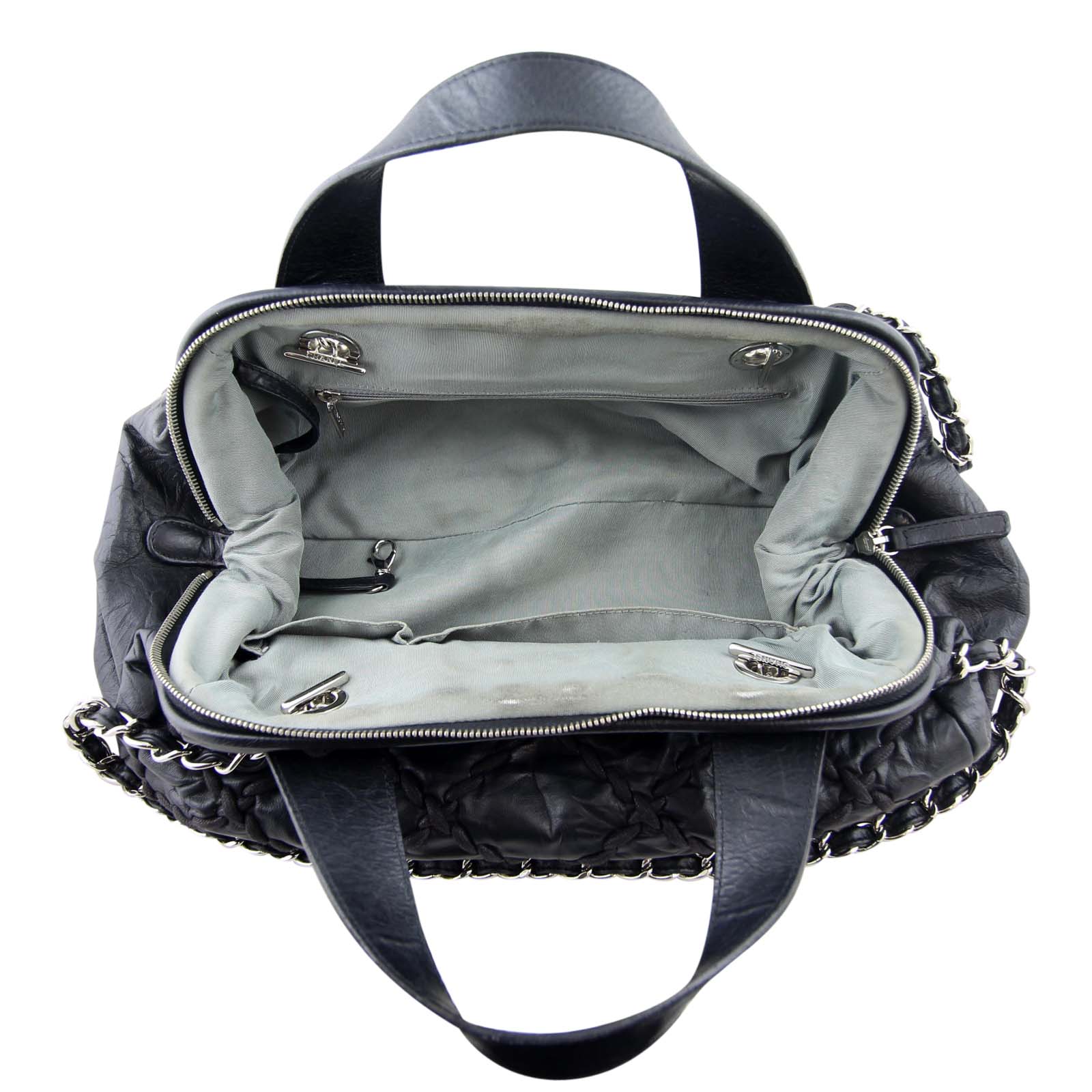 Chanel Ultra Stitch Bowling Bag Interior