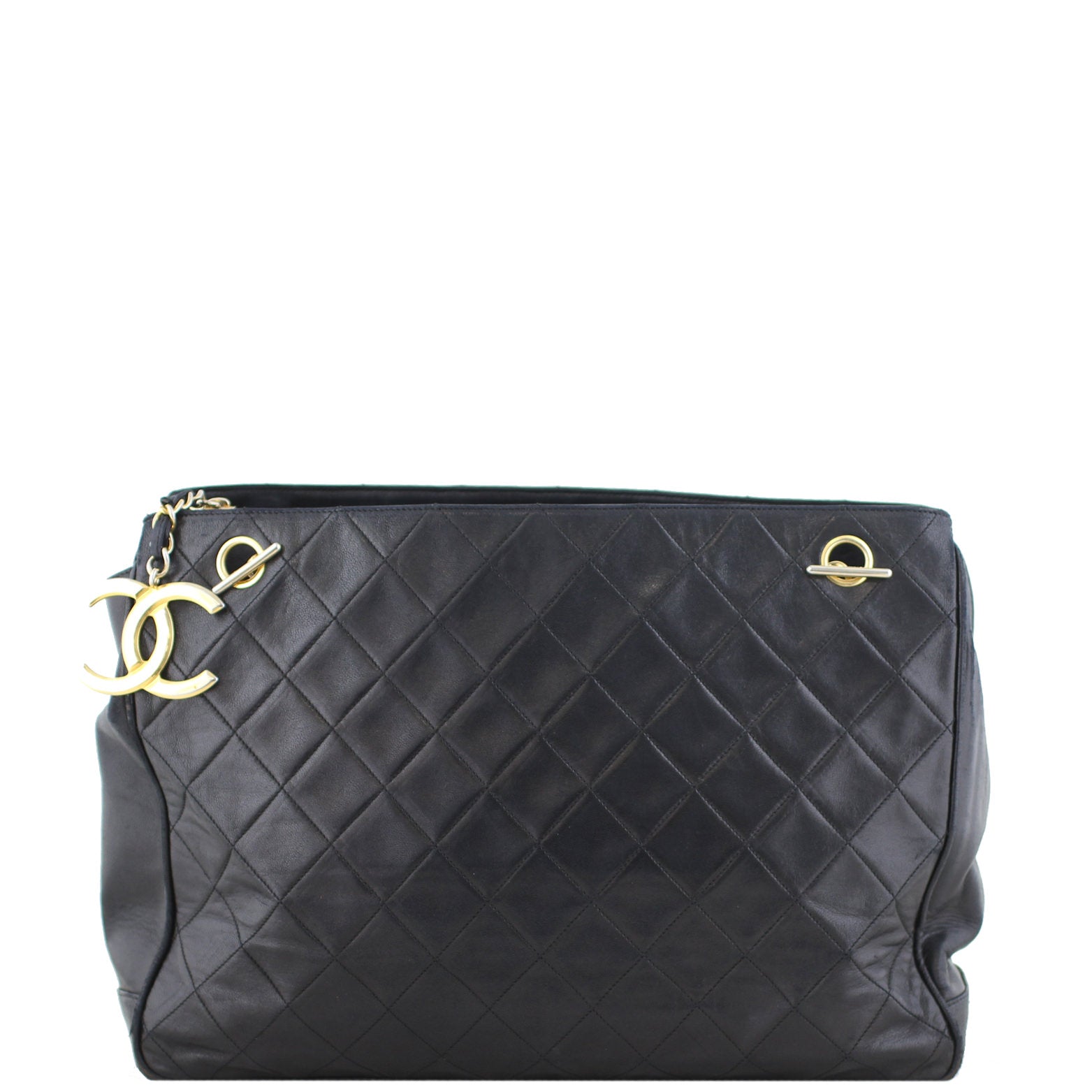 Chanel Vintage CC Charm Tote Front