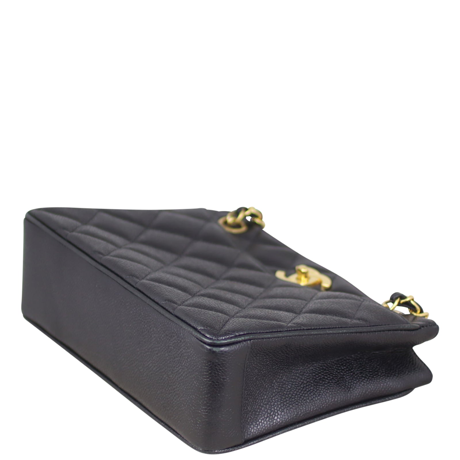 Chanel Vintage CC Lock Pocket Chain Tote Corner