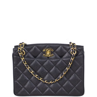 Chanel Vintage CC Lock Pocket Chain Tote Front