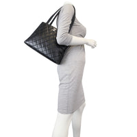 Chanel Vintage CC Quilted Shopper Tote Mannequin