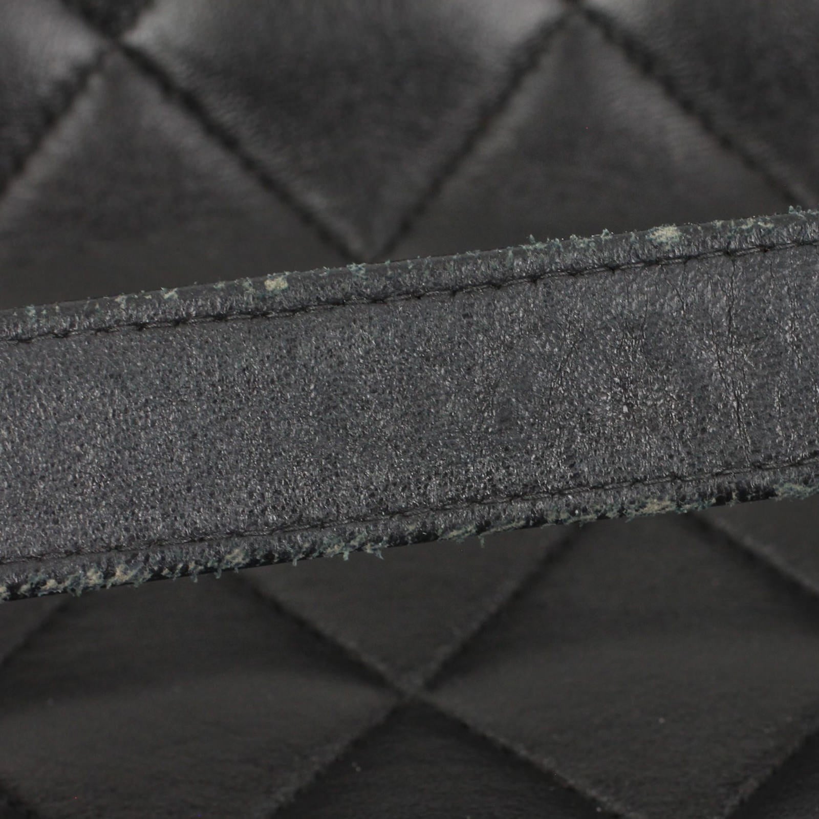 Chanel Vintage CC Quilted Shopper Tote Strap