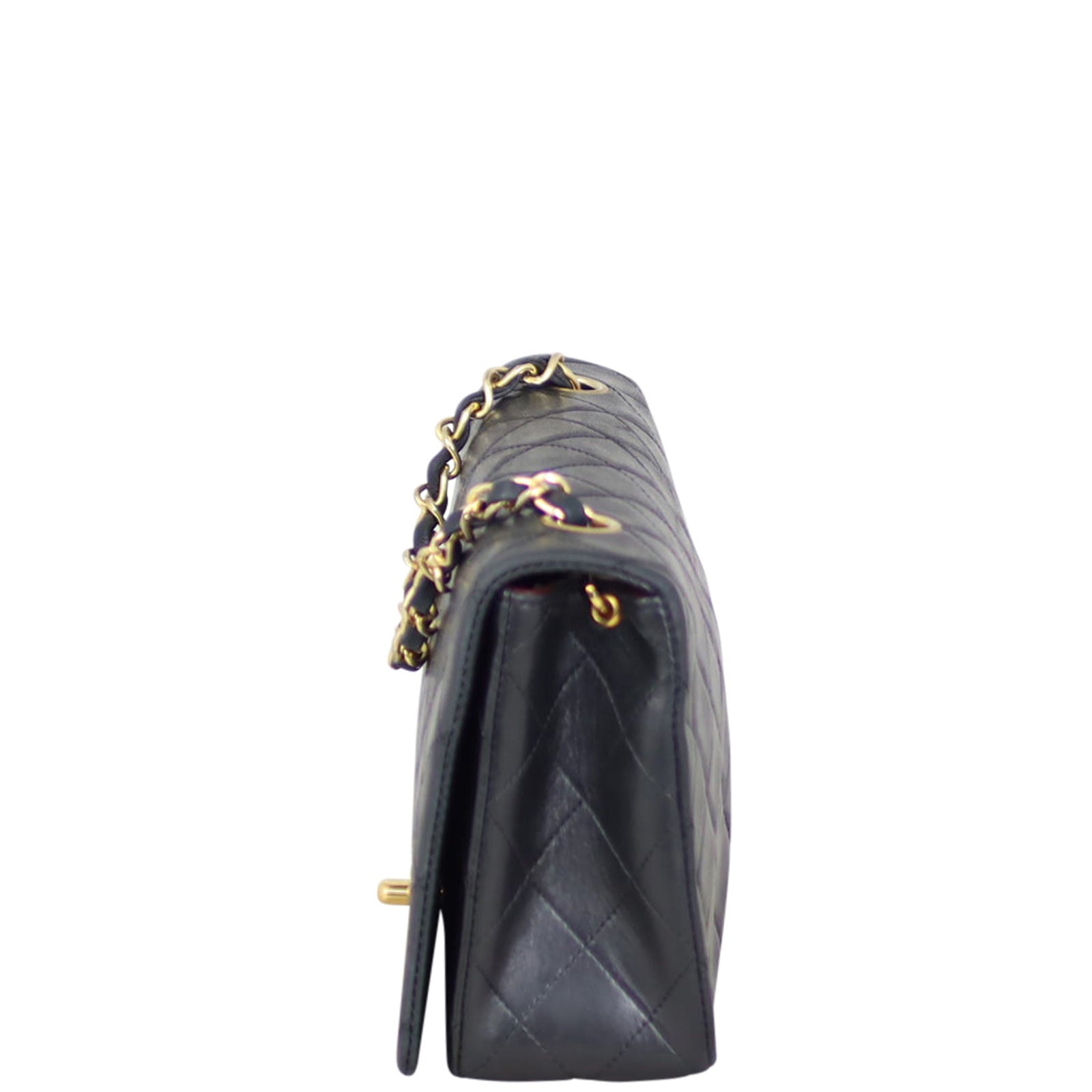 Chanel Vintage CC Small Single Flap Bag Side