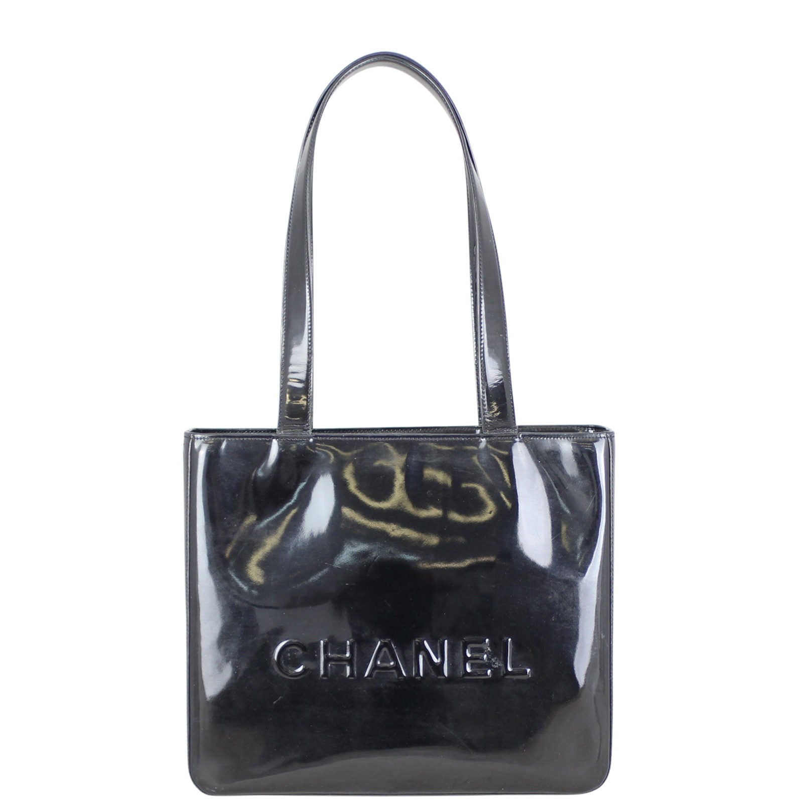 Chanel Vintage Patent Tote Front
