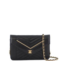 Chanel CC Envelope Wallet on Chain Front