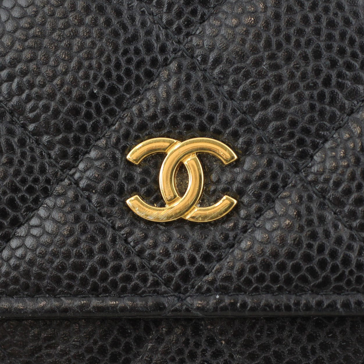 Chanel Wallet on Chain Caviar Logo