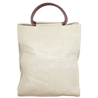 Chanel Canvas Top Handle Tote Back