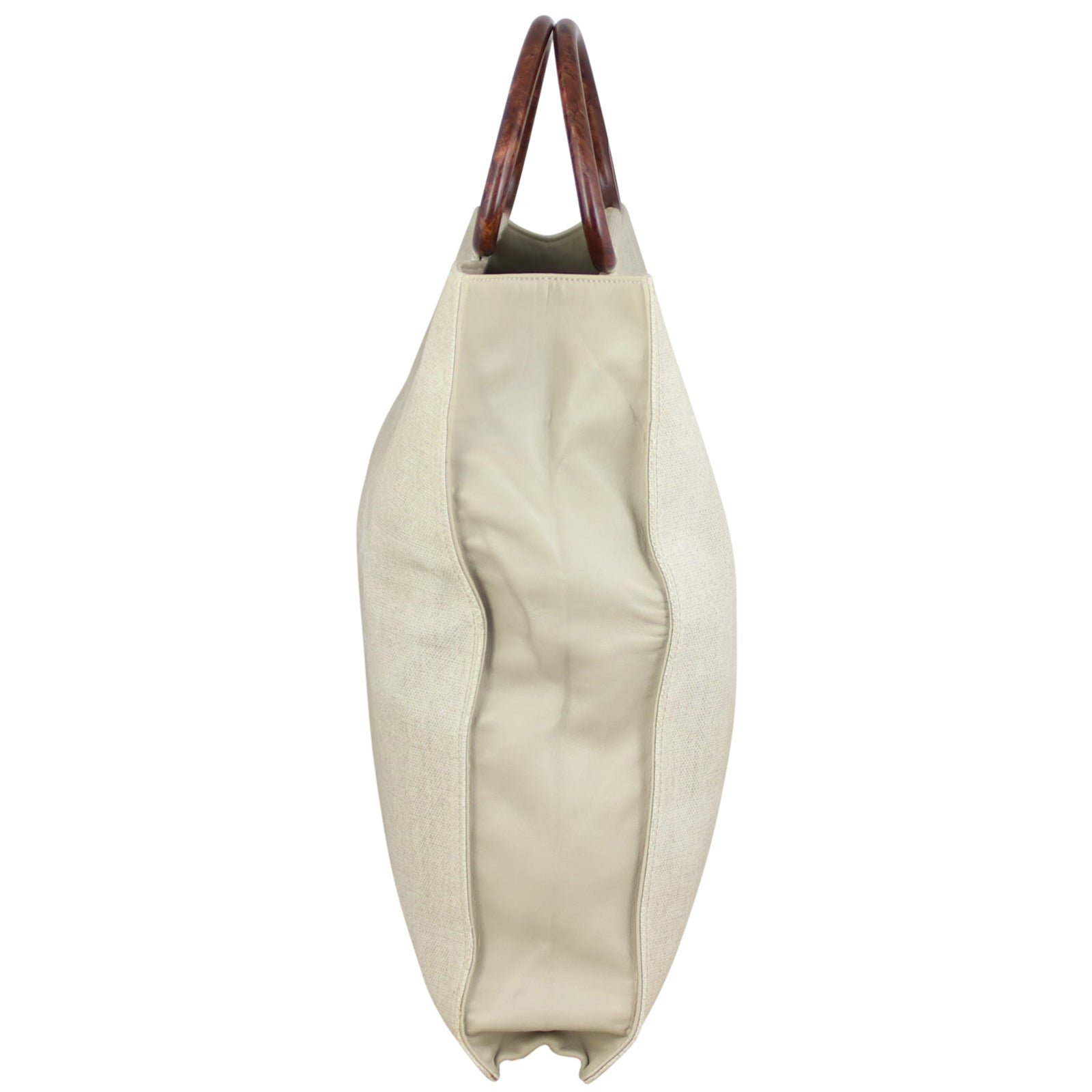 Chanel Canvas Top Handle Tote Side